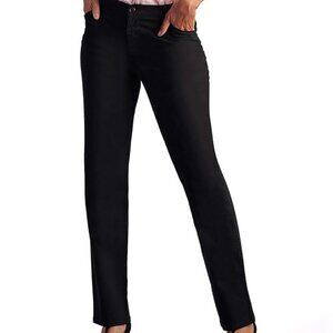 Lee Women's Black Relaxed Fit All Day Straight Leg Pants 10